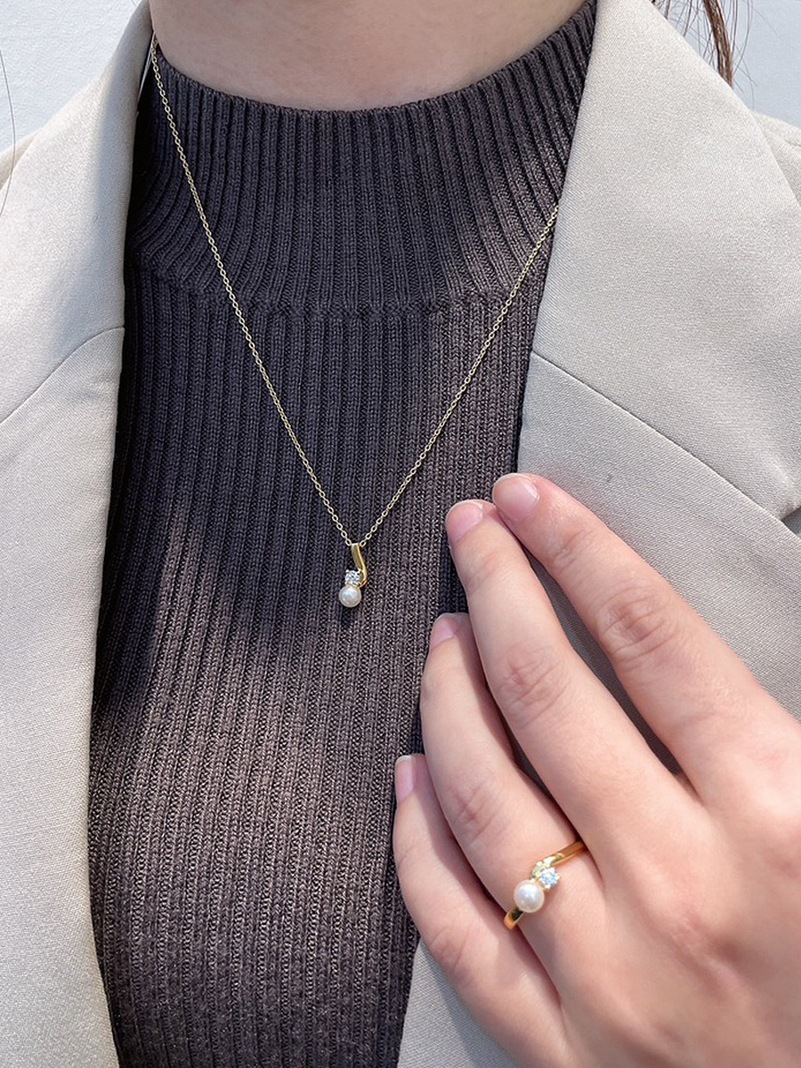 h&dジュエリー Pearl coordinate 高見えスタイリングコーデ