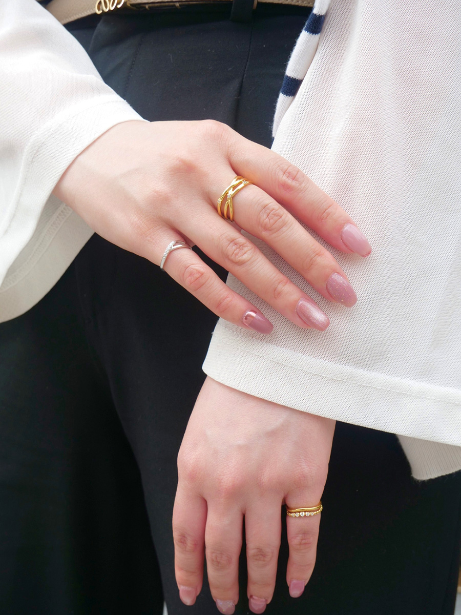 h&dジュエリー Multiple Rings 高見えスタイリングコーデ
