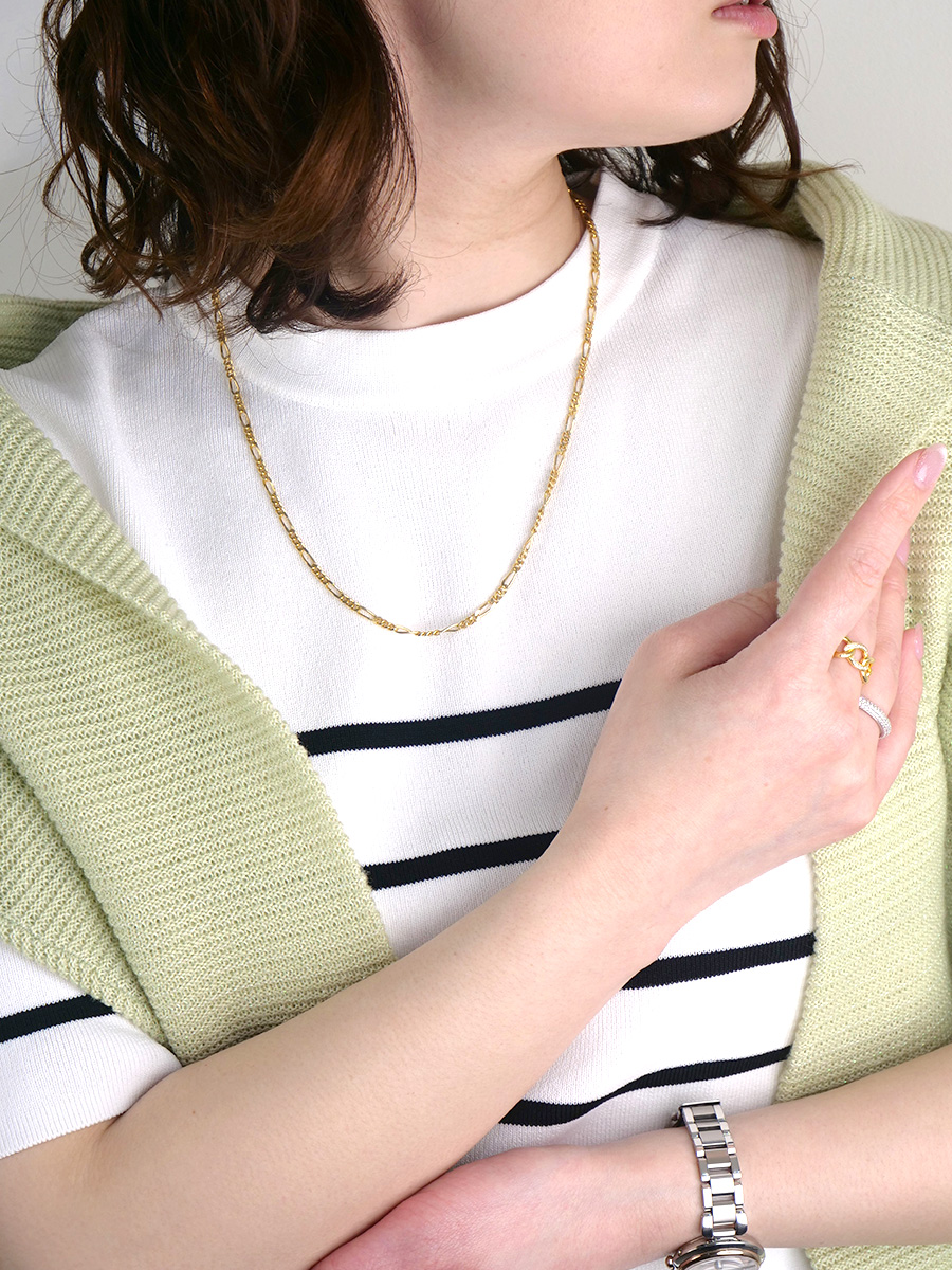 h&dジュエリー Chain Necklace × Ring 高見えスタイリングコーデ