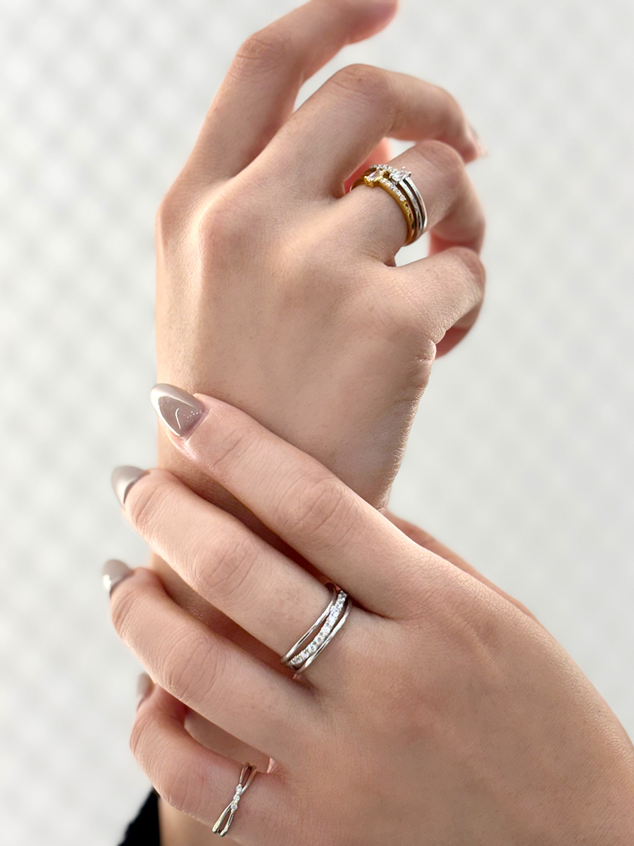 【ｈ＆ｄジュエリー】Layered Ring｜スタイリング・コーディネート